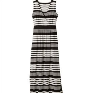 L.L. Bean stripe jersey maxi dress NWOT